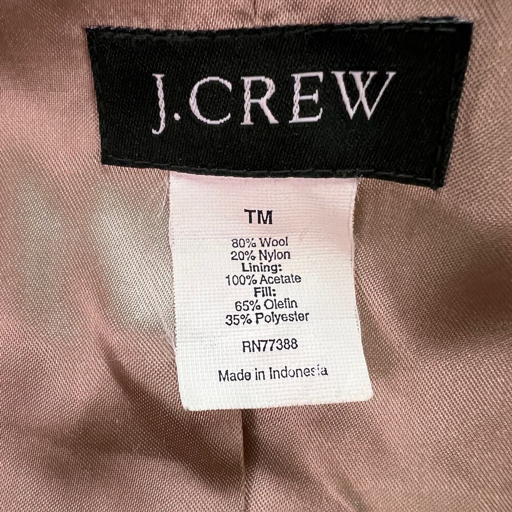 Vintage Y2K J.Crew Wool Peacoat Womens TM Pink Thinsulate Double Breasted Coat - Picture 7 of 16